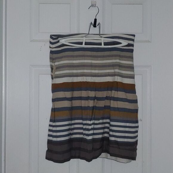 Banana Republic linen blend striped skirt Sz 8 - Picture 1 of 4